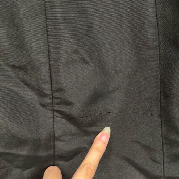 Rickie Freeman For Teri Jon Silk Black Rosette Sheath Mini Dress Size 4 Womens - Picture 6 of 6